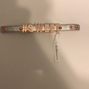 FREE NWT Silver & Rose Gold BCBG Sweet Bracelet